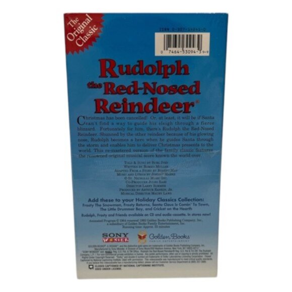 VINTAGE 90s Rudolph the Red-Nosed Reindeer Movie Book Games Bundle NWT - Picture 4 of 16